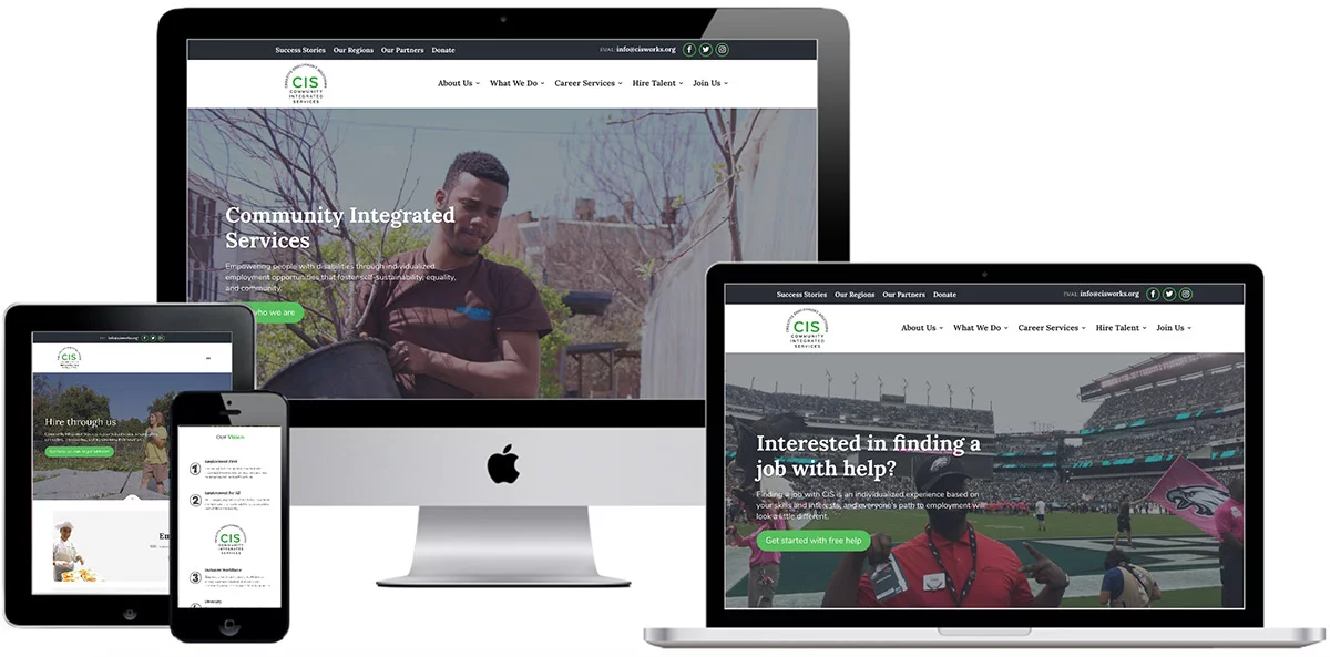 CIS Community Integrated Services website redesign and digital platform